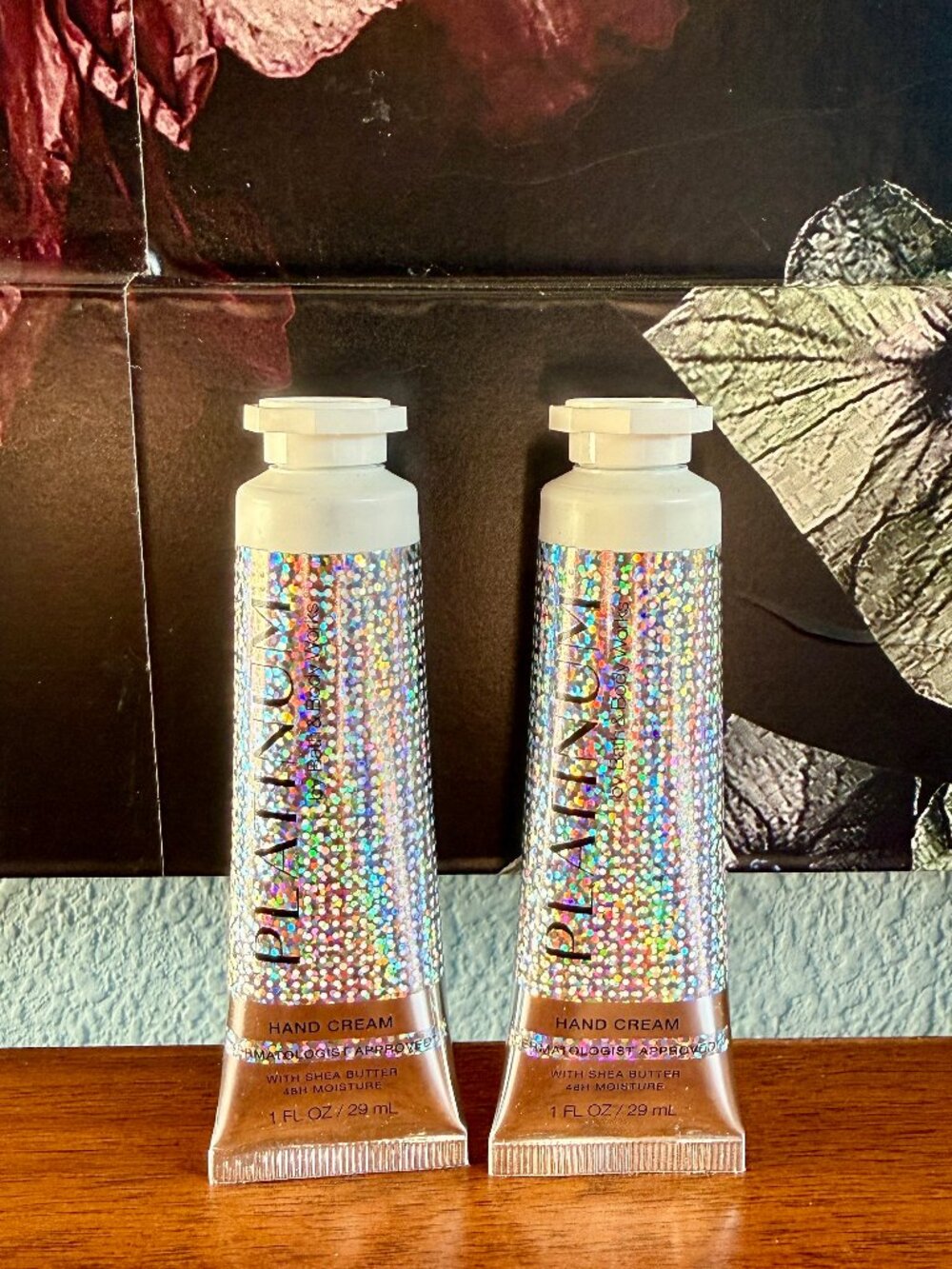 NEW 2-Pc PLATINUM Shea Butter Hand Cream 1oz Each Bath & Body Works